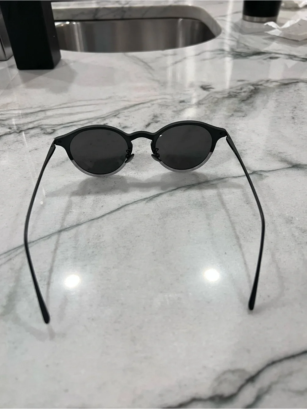 Men's Round ADSR Polarized Sunglasses in Black/Gray Authentic from Tokyo